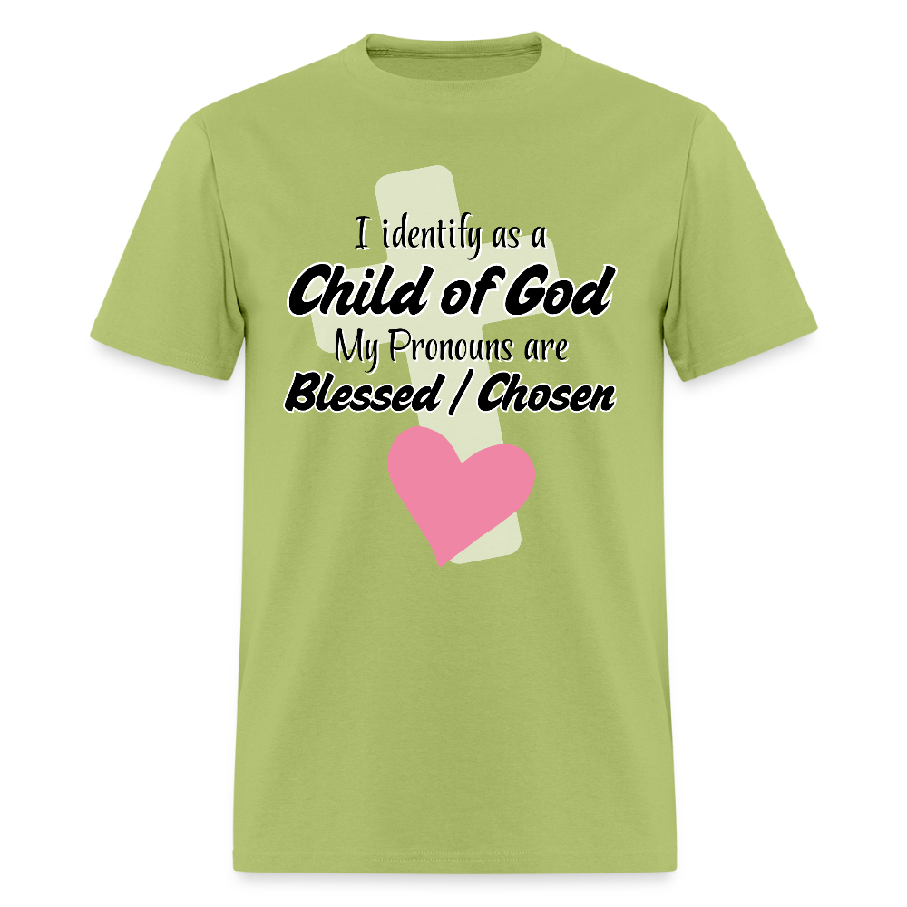 Child of God Cross & Heart Classic T-Shirt - kiwi