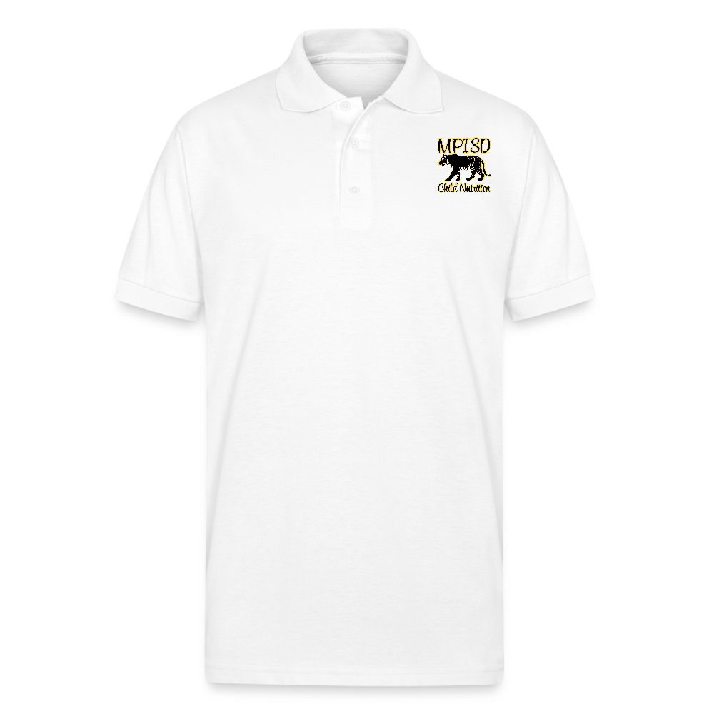MPISD Child Nutrition Gildan Unisex 50/50 Jersey Polo - white