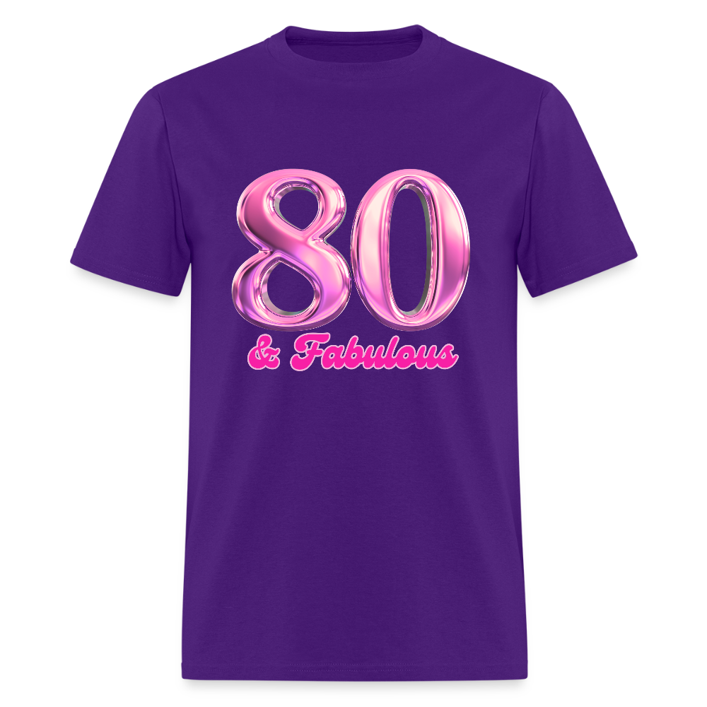Pink 80 & Fabulous Classic T-Shirt - purple