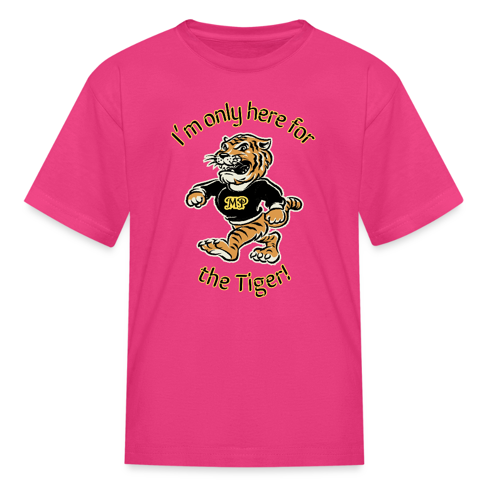 Only Here for the Tiger Kids' T-Shirt - fuchsia