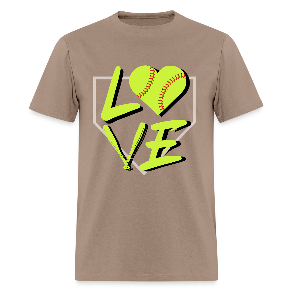 Softball LOVE Block Classic T-Shirt - brown savana