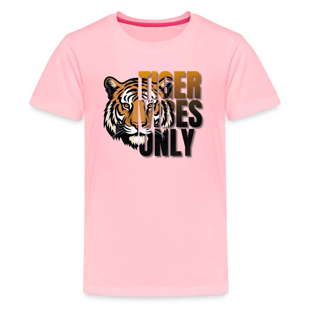 Tiger Vibes Only Kids T-Shirt - pink