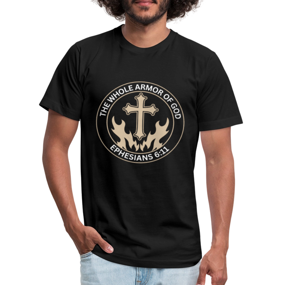 Ephesians 6:11 Unisex Jersey T-Shirt by Bella + Canvas - black