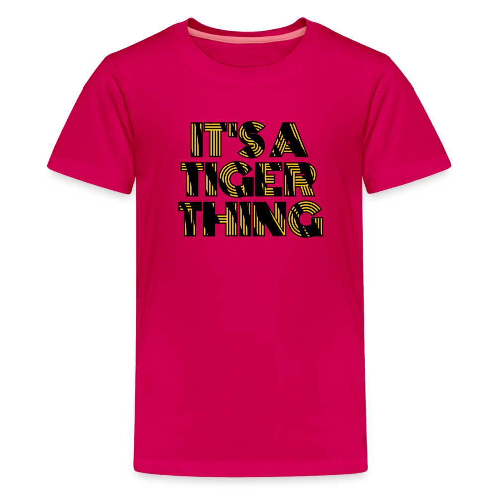 It's A Tiger Thing Kids T-Shirt - dark pink