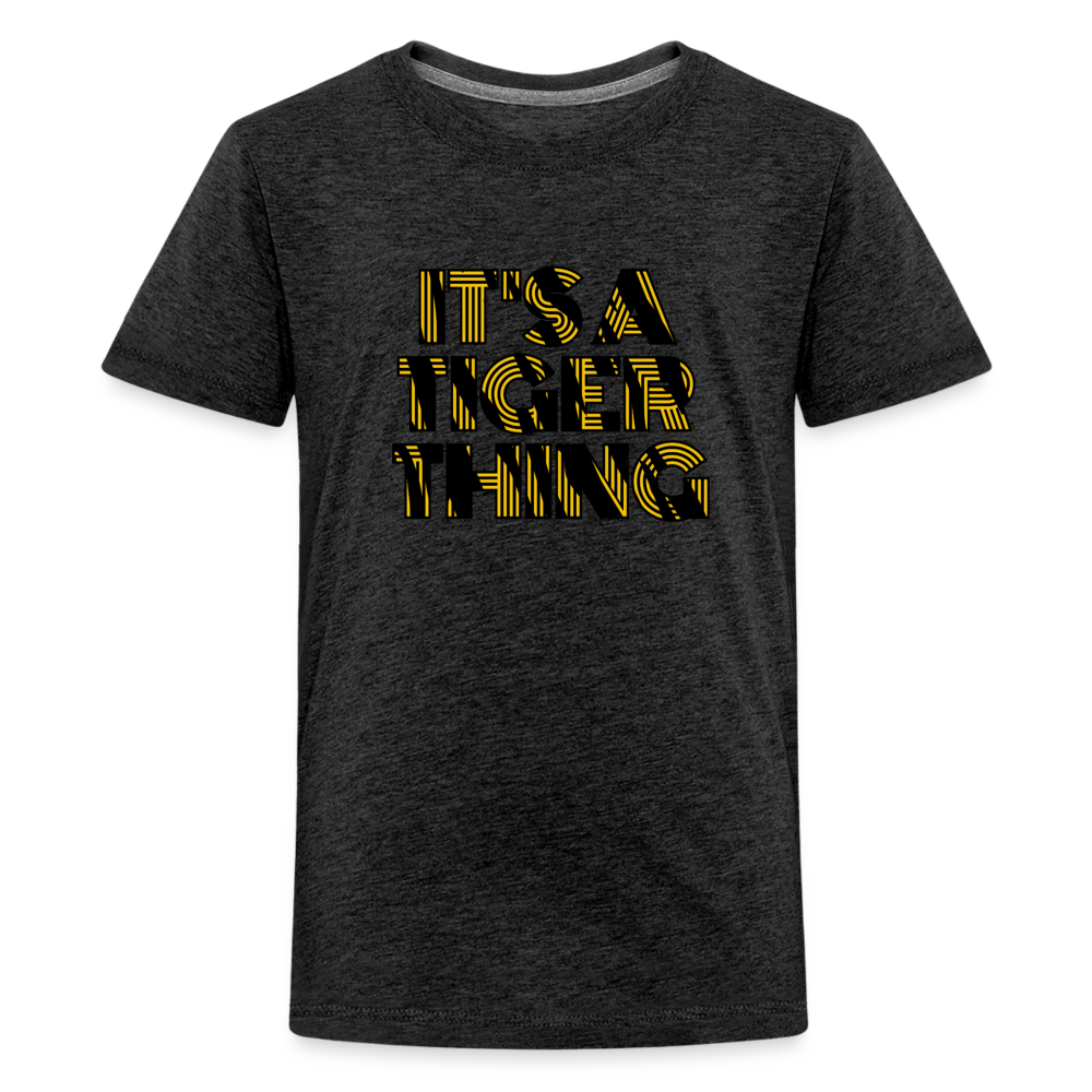 It's A Tiger Thing Kids T-Shirt - charcoal grey