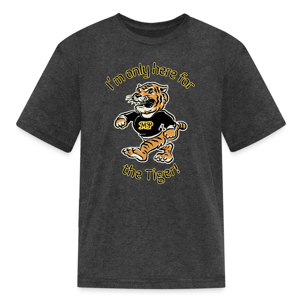 Only Here for the Tiger Kids' T-Shirt - heather black