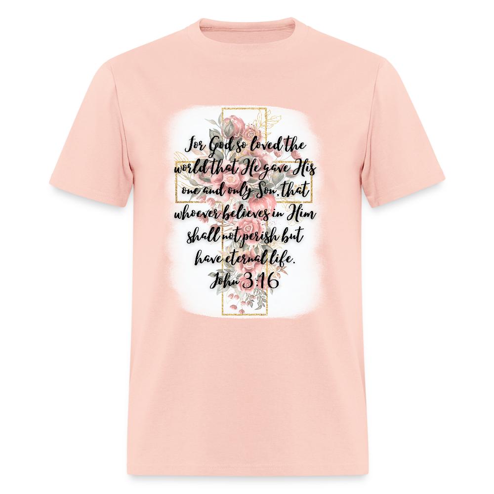 John 3:16 Cross Classic T-Shirt - blush pink