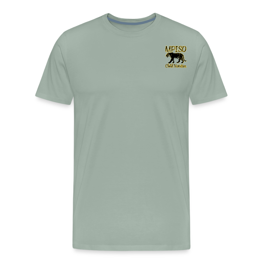 Child Nutrition Logo & Motto Premium T-Shirt - steel green