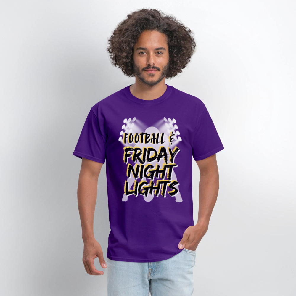 Football & Friday Night Lights T-Shirt | GILDAN 5000 - purple