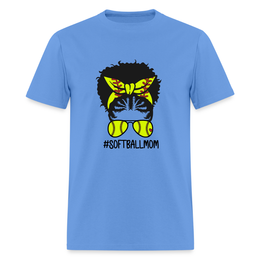 Soft Ball Mom Fro Classic T-Shirt - carolina blue