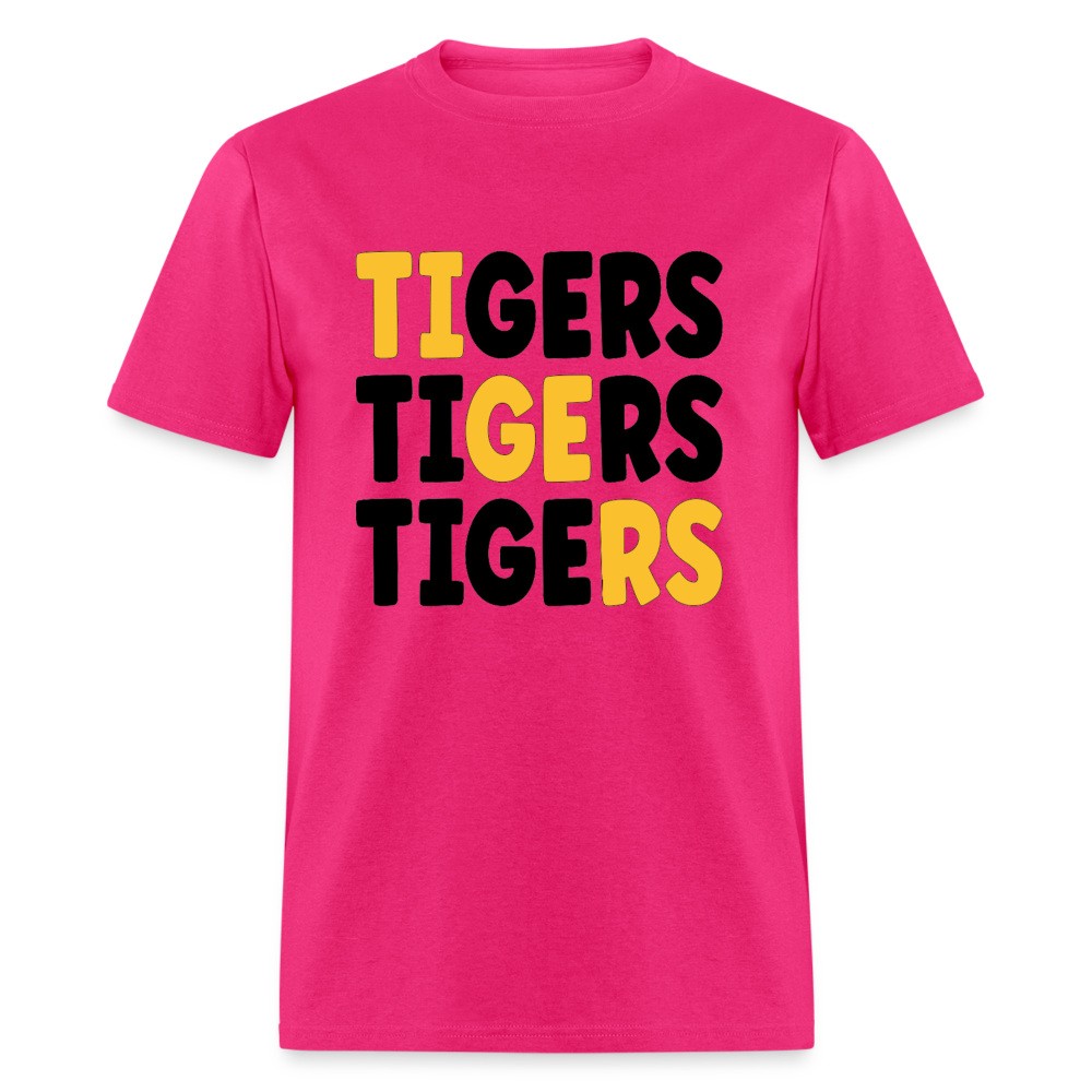 Tigers x 4 Unisex Classic T-Shirt - fuchsia
