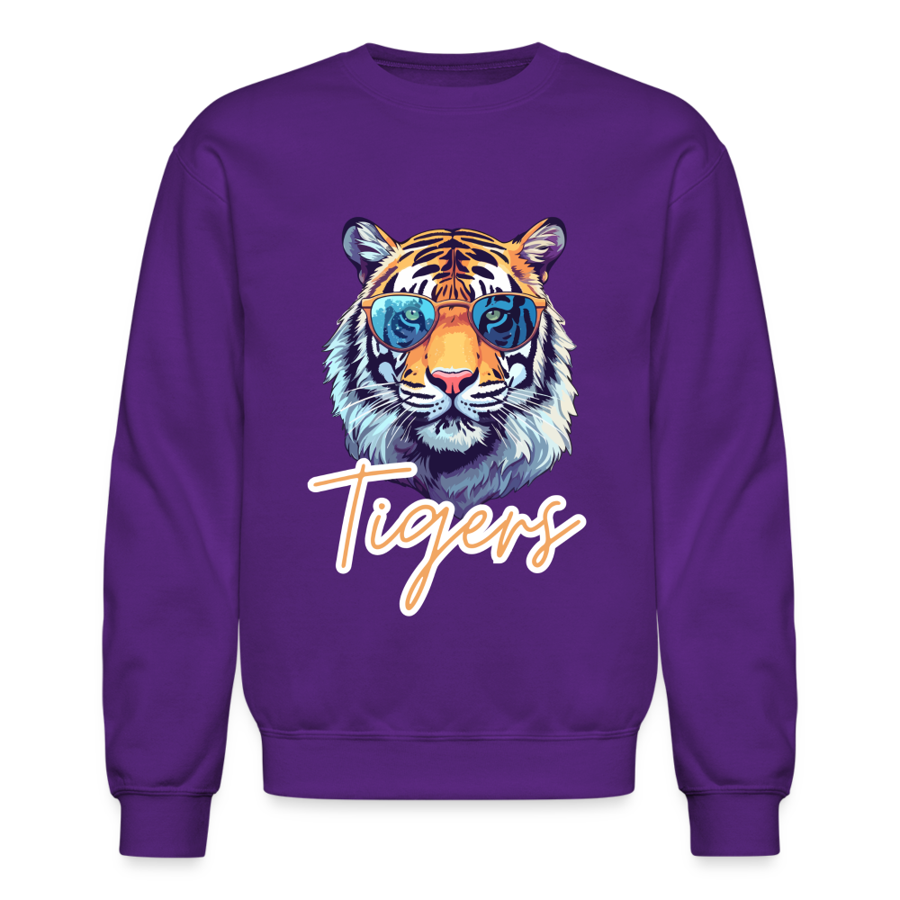 Cool Cats Crewneck Sweatshirt - purple