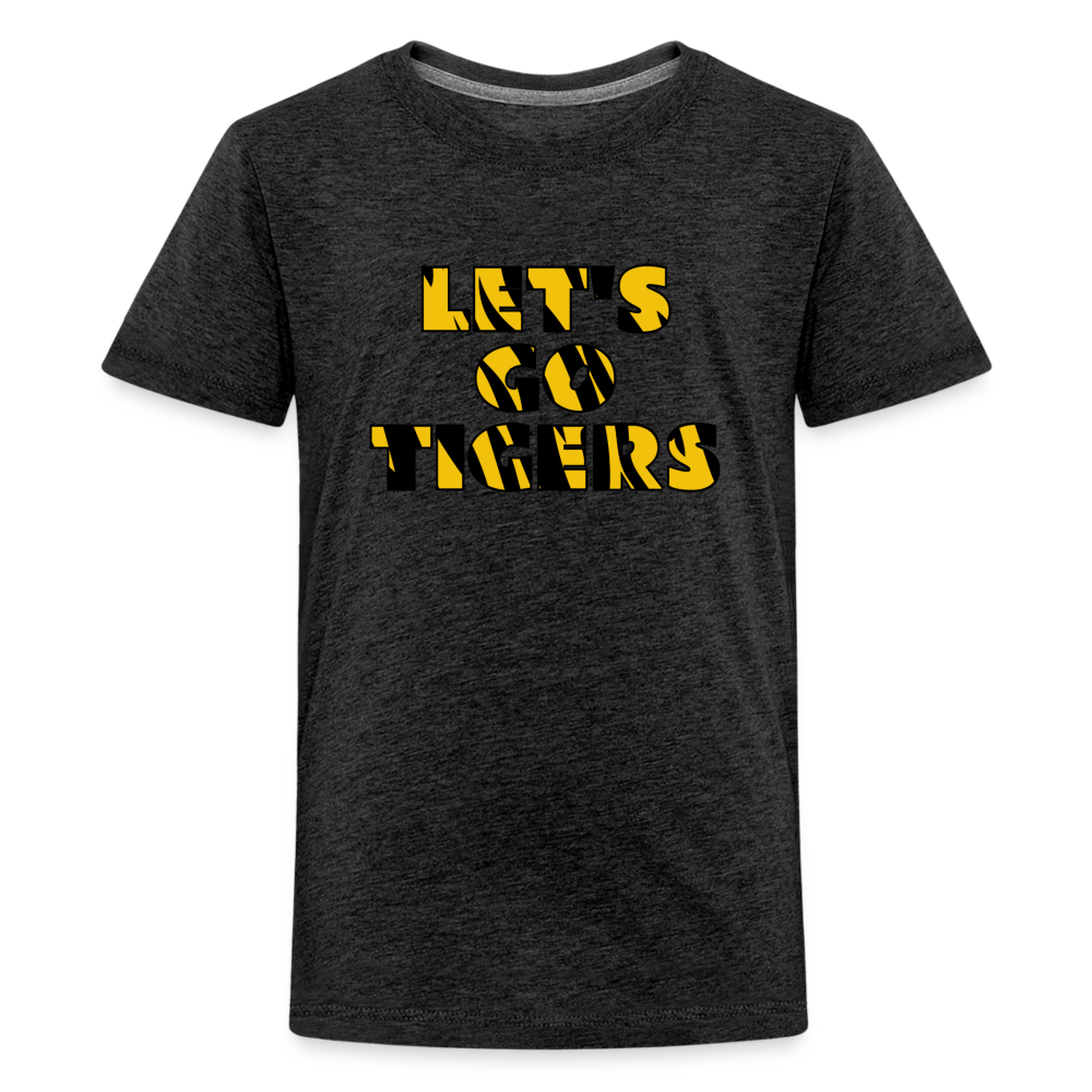 Lets Go Tigers Kids T-Shirt - charcoal grey