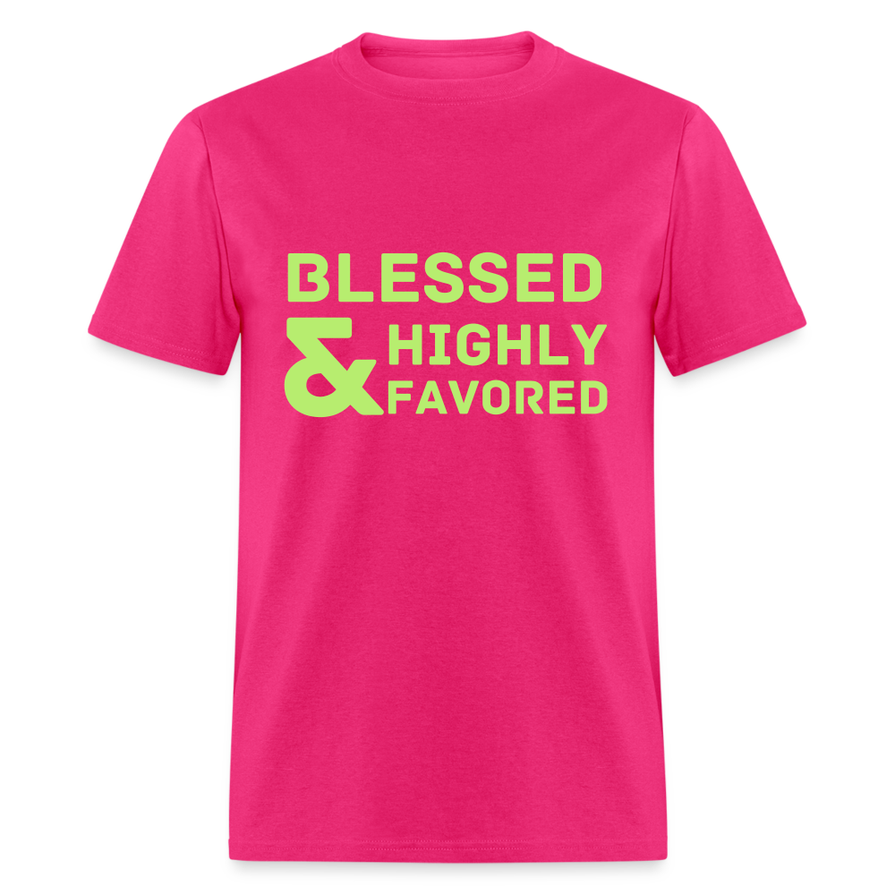 Blessed and Highly Favored Classic T-Shirt - fuchsia