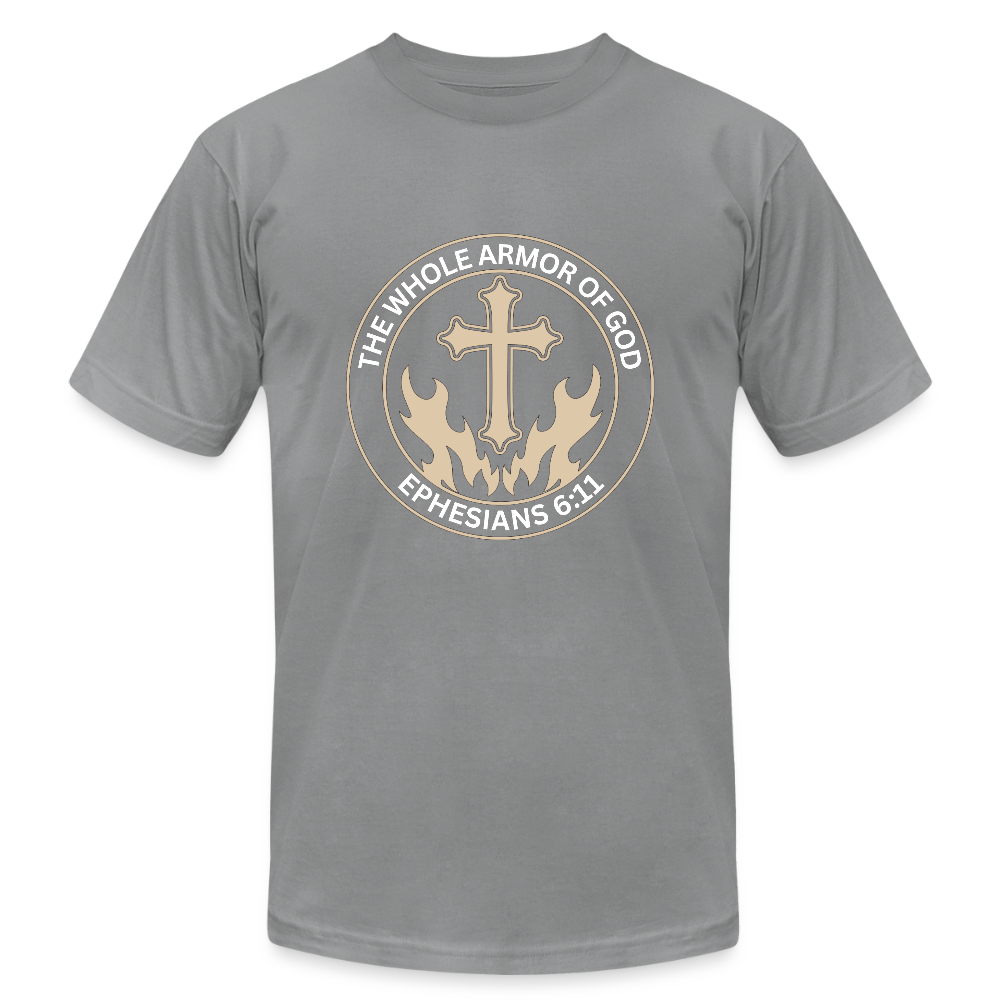 Ephesians 6:11 Unisex Jersey T-Shirt by Bella + Canvas - slate