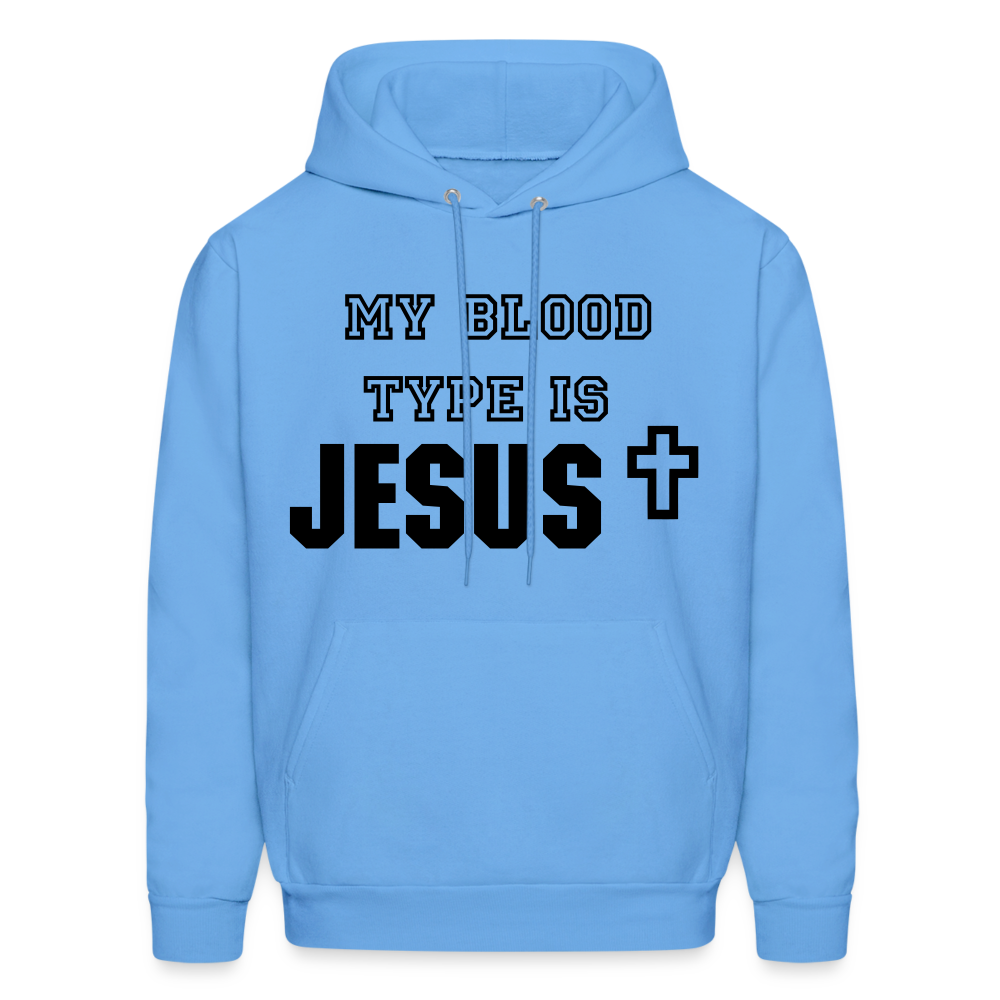 Blood type Hoodie - carolina blue