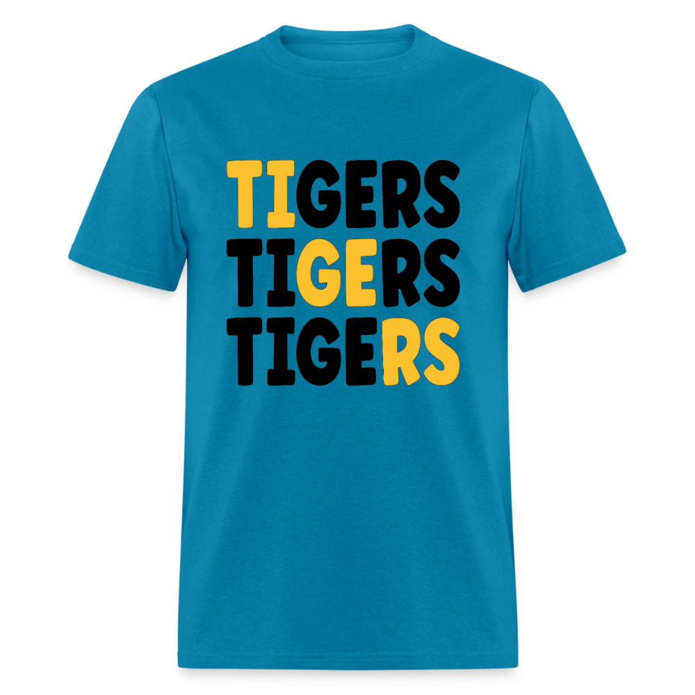 Tigers x 4 Unisex Classic T-Shirt - turquoise