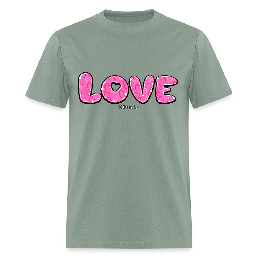 John 3:16 Pink Classic T-Shirt - sage