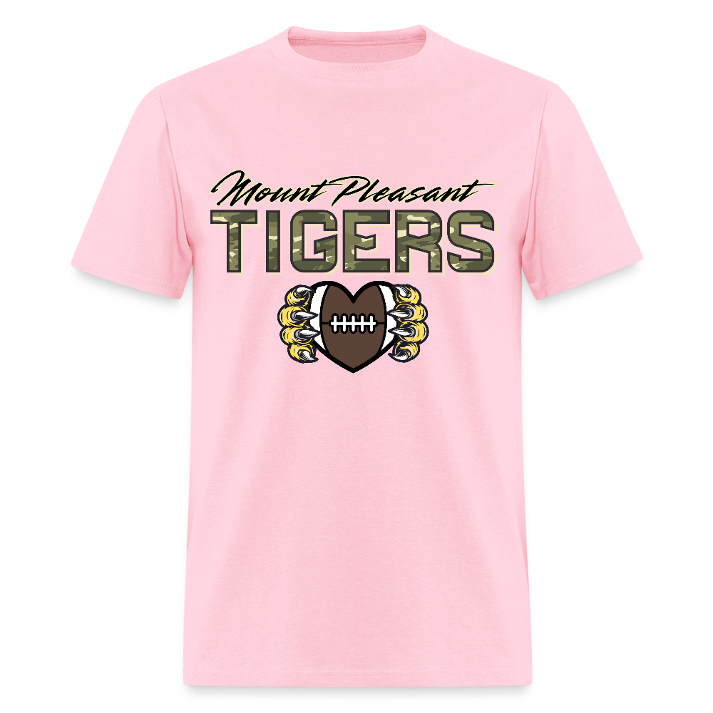 MP Tiger Camo Football Love T-Shirt | GILDAN 5000 - pink
