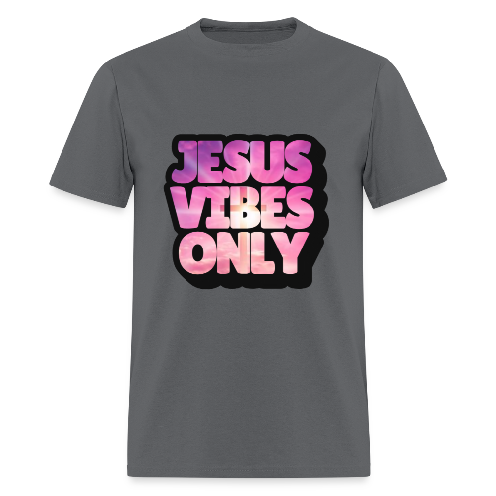 Jesus Vibes Only PINK & PURPLE Unisex Classic T-Shirt - charcoal