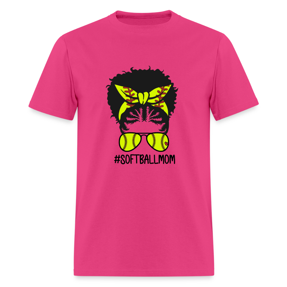 Soft Ball Mom Fro Classic T-Shirt - fuchsia