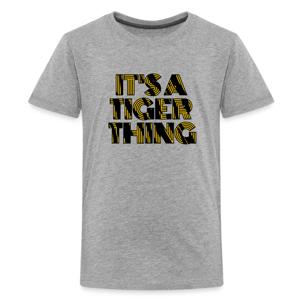 It's A Tiger Thing Kids T-Shirt - heather gray
