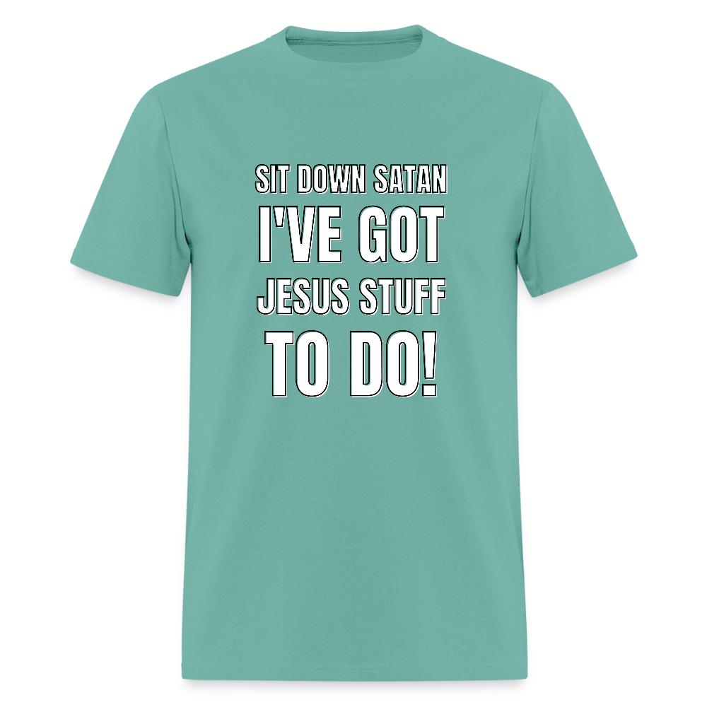Sit Down Satan Unisex Classic T-Shirt - aquatic