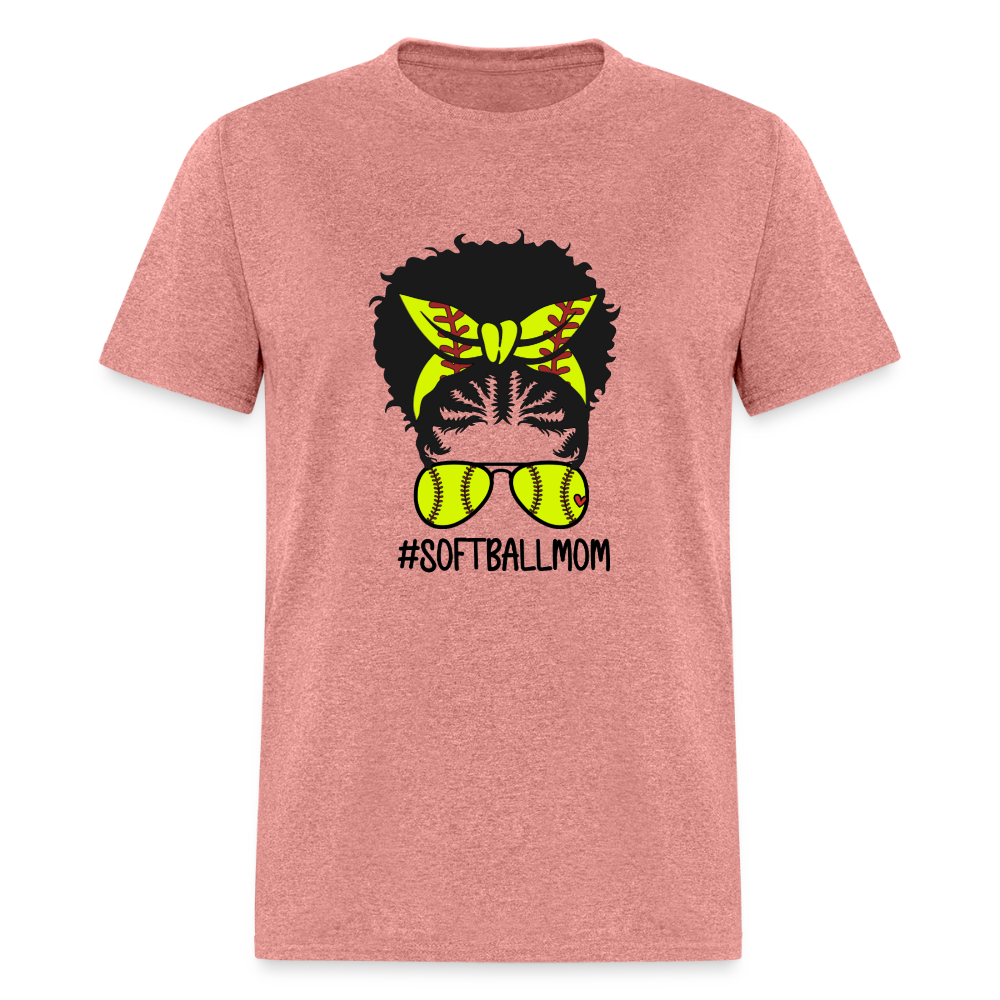Soft Ball Mom Fro Classic T-Shirt - heather mauve