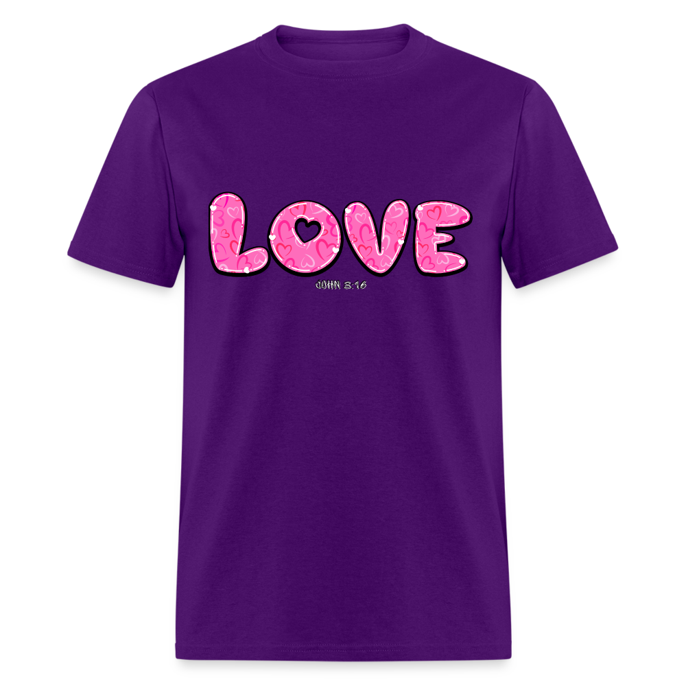 John 3:16 Pink Classic T-Shirt - purple