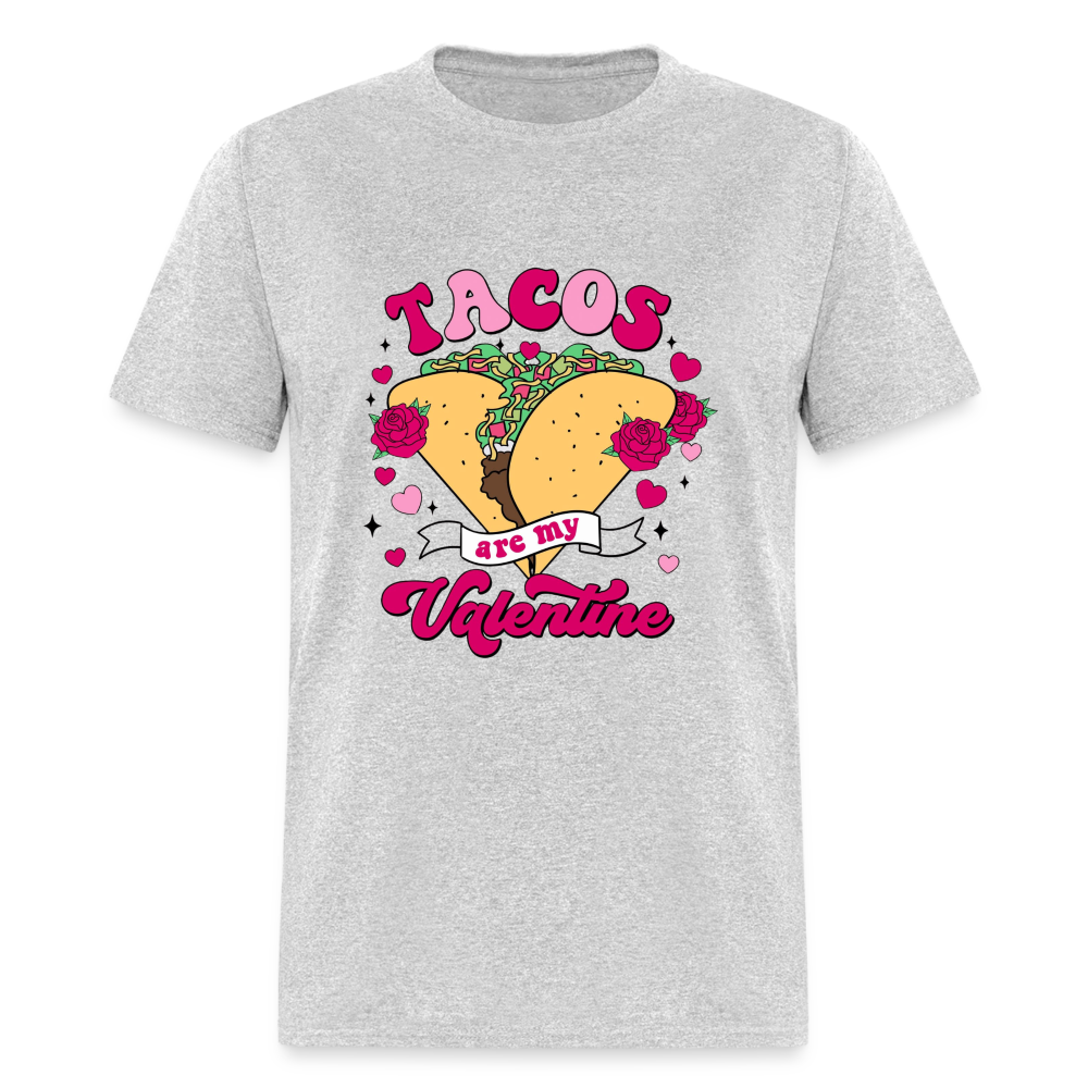 Tacos are my Valentine Unisex Classic T-Shirt - heather gray