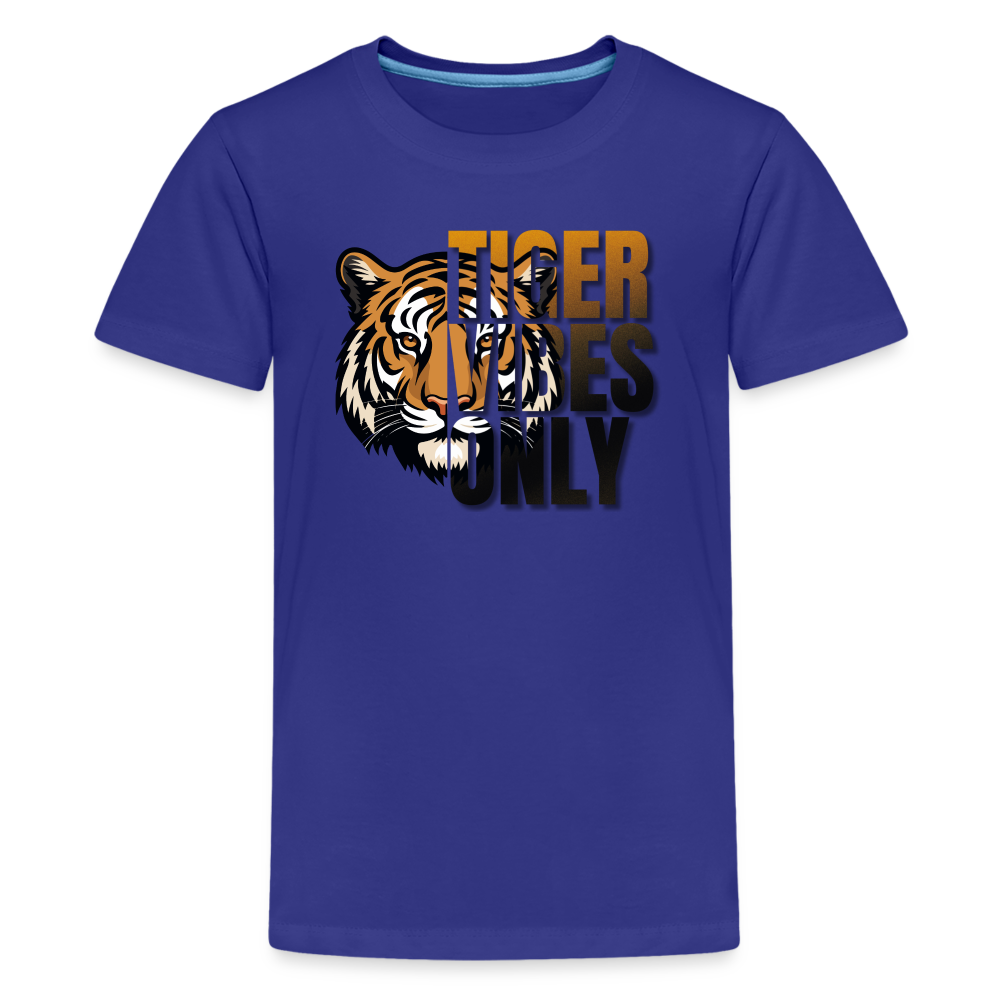 Tiger Vibes Only Kids T-Shirt - royal blue
