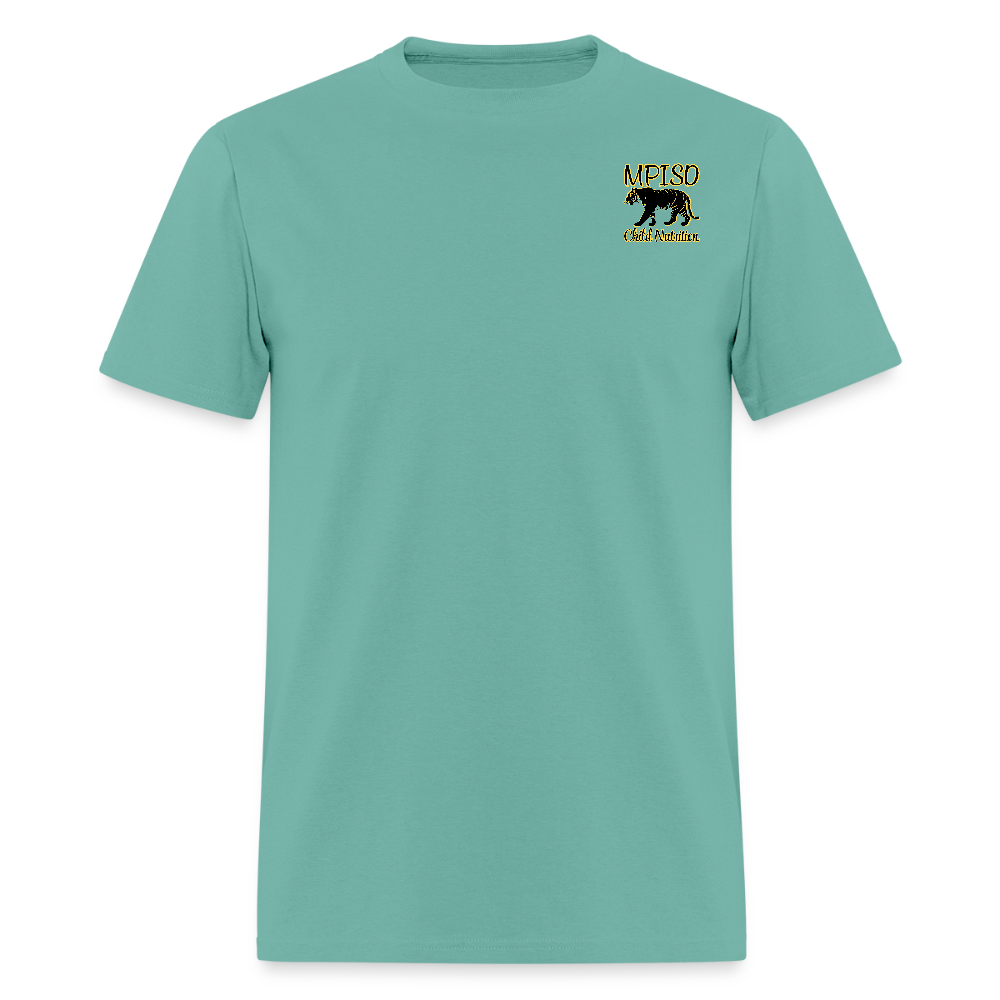 MPISD Child Nutrition LOGO & Motto T-Shirt | GILDAN 5000 - aquatic