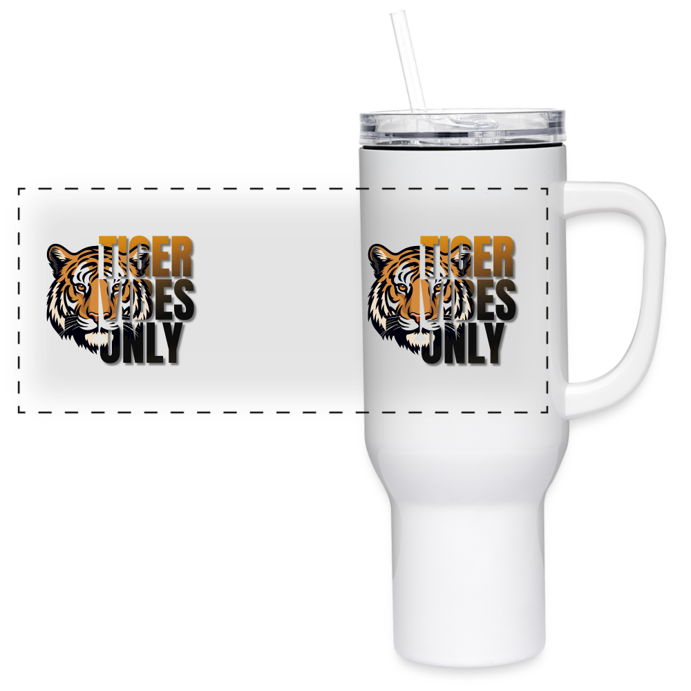 Tiger Vibes Only 40 oz Travel Tumbler - white