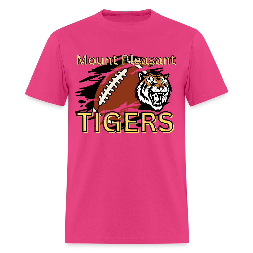 Mount Pleasant TIGERS Football T-Shirt | GILDAN 5000 - fuchsia