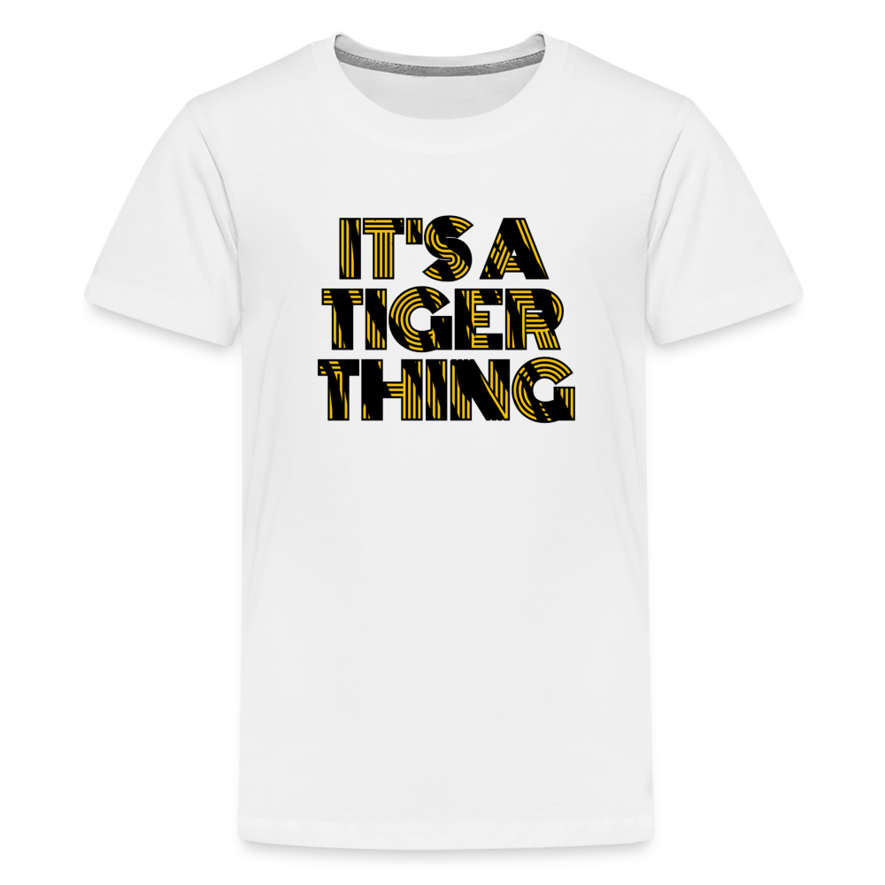 It's A Tiger Thing Kids T-Shirt - white