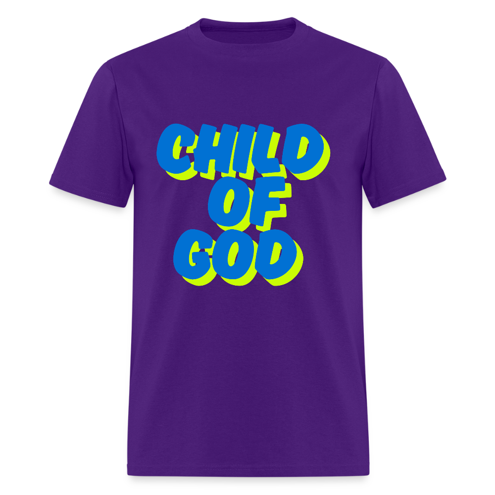 Child of God Neon Unisex Classic T-Shirt - purple