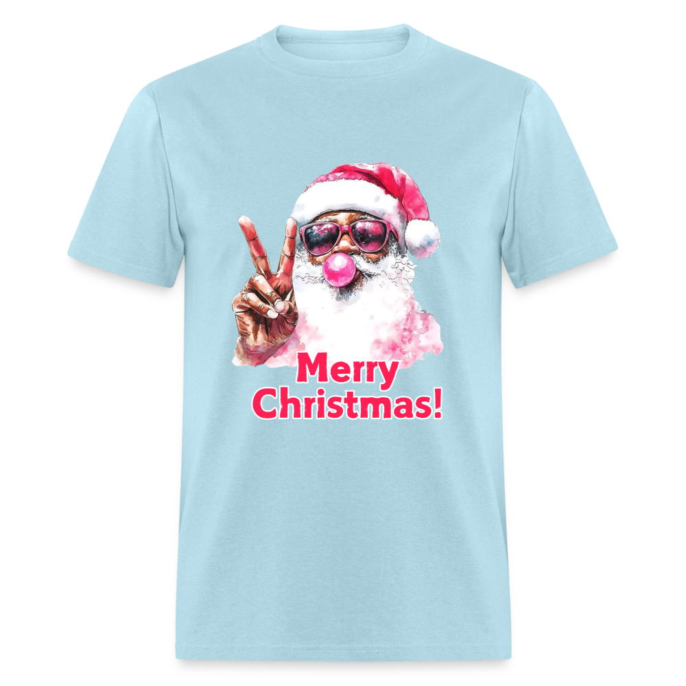 Peace Merry Christmas Unisex Classic T-Shirt - powder blue
