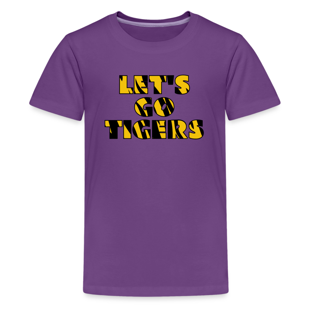 Lets Go Tigers Kids T-Shirt - purple