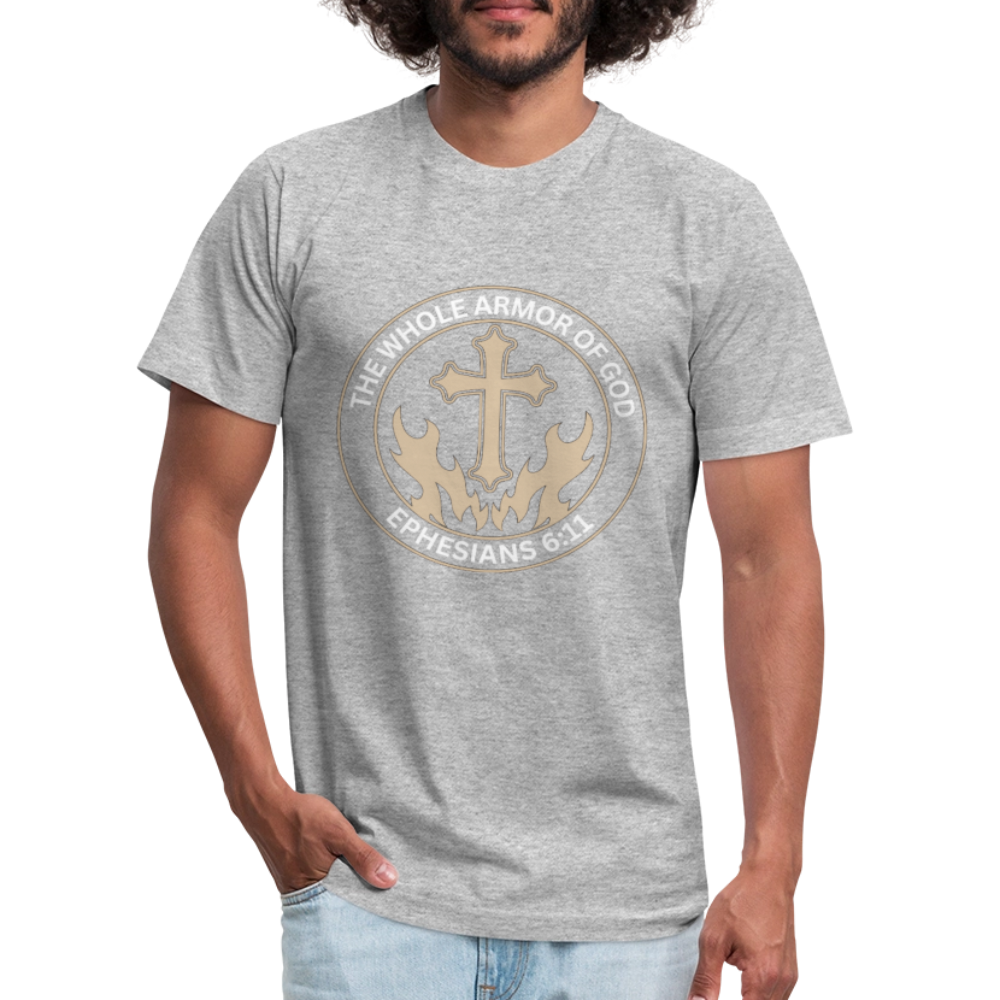 Ephesians 6:11 Unisex Jersey T-Shirt by Bella + Canvas - heather gray