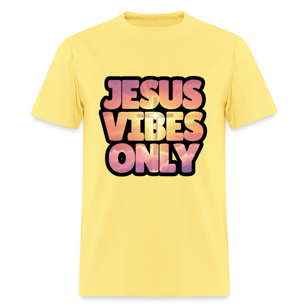 Jesus Vibes Only -Golden Pink Purple Unisex Classic T-Shirt - cornsilk