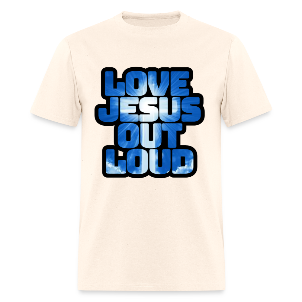 Love Jesus Out Loud - Blue and White Unisex Classic T-Shirt - natural
