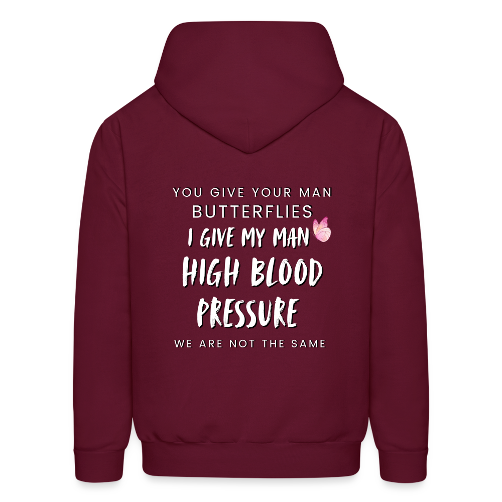 FWC Butterflies/ High blood Pressure Hoodie - burgundy