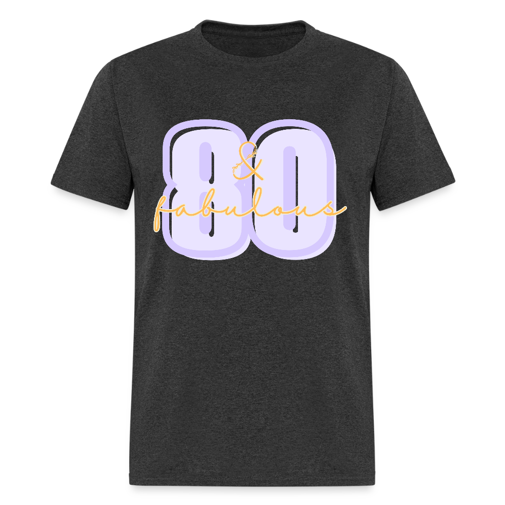 Purple 80 & Fabulous Classic T-Shirt - heather black