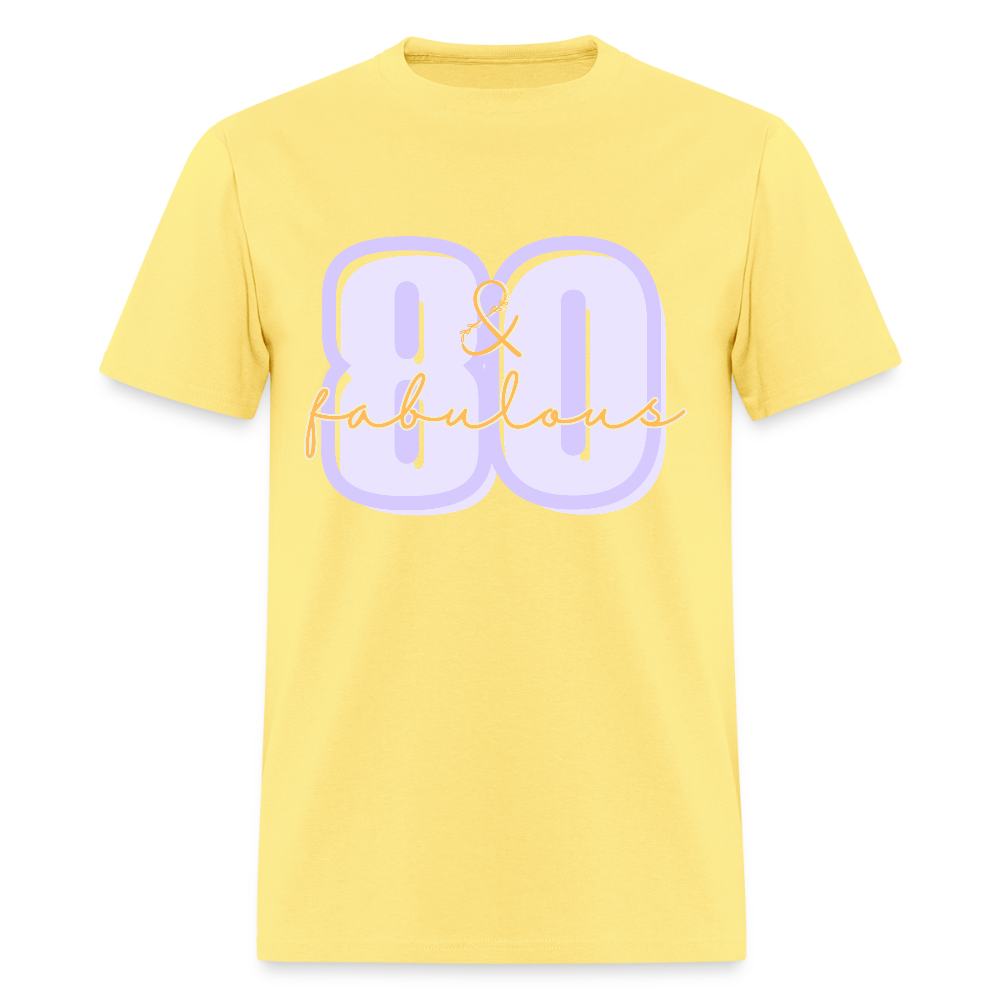Purple 80 & Fabulous Classic T-Shirt - cornsilk