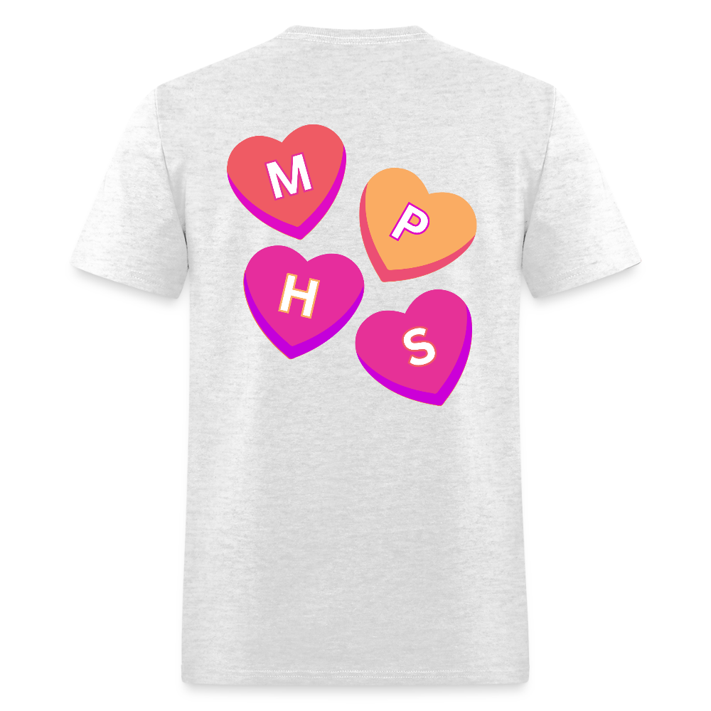 MPHS Nutrition Convo Hearts Classic T-Shirt - light heather gray