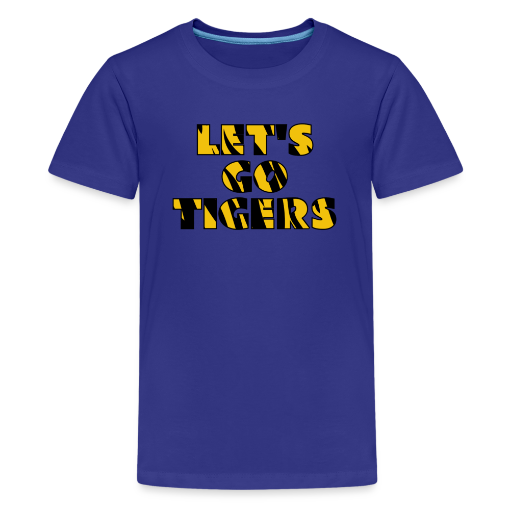 Lets Go Tigers Kids T-Shirt - royal blue