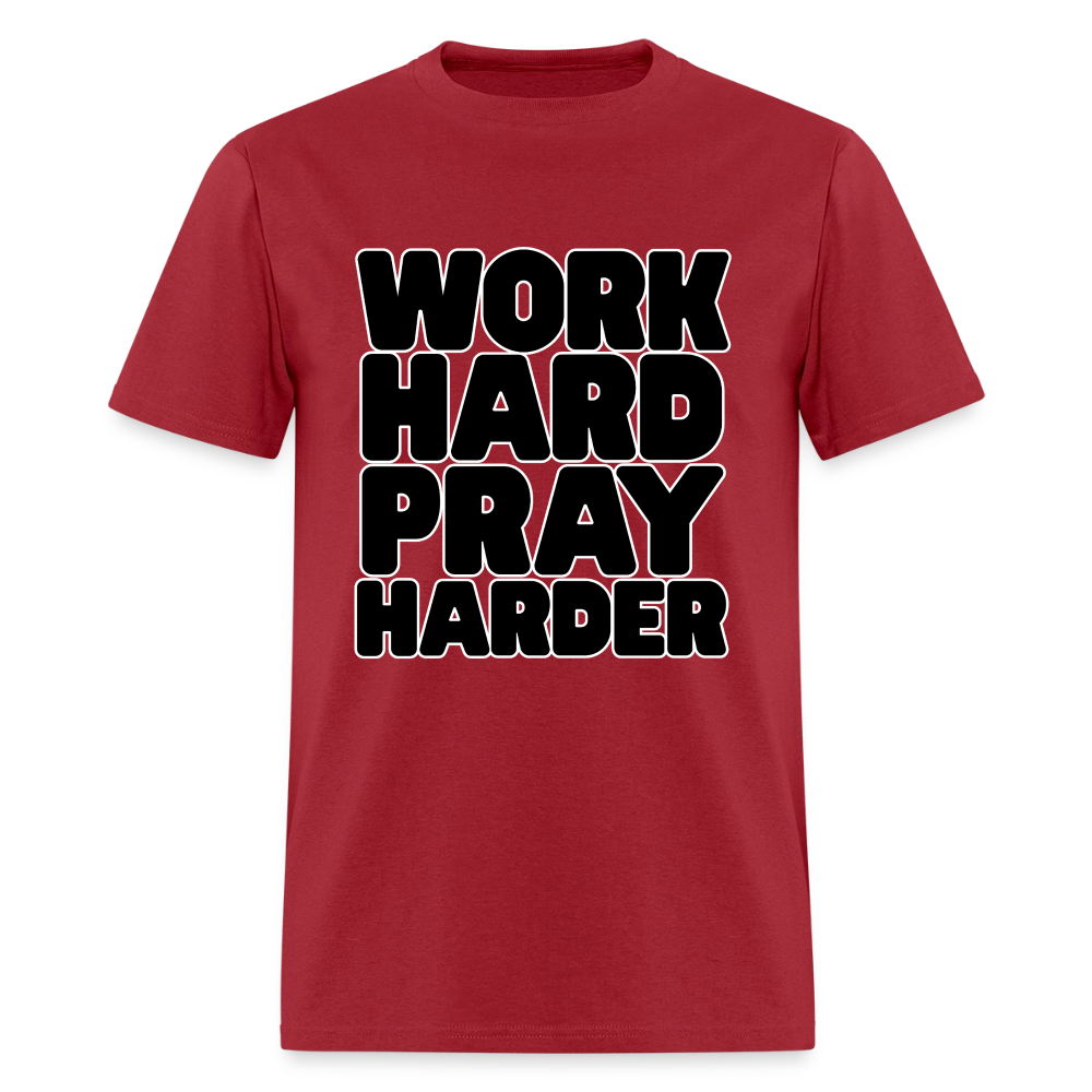 Work Hard Pray Harder T-Shirt | GILDAN 5000 - true red