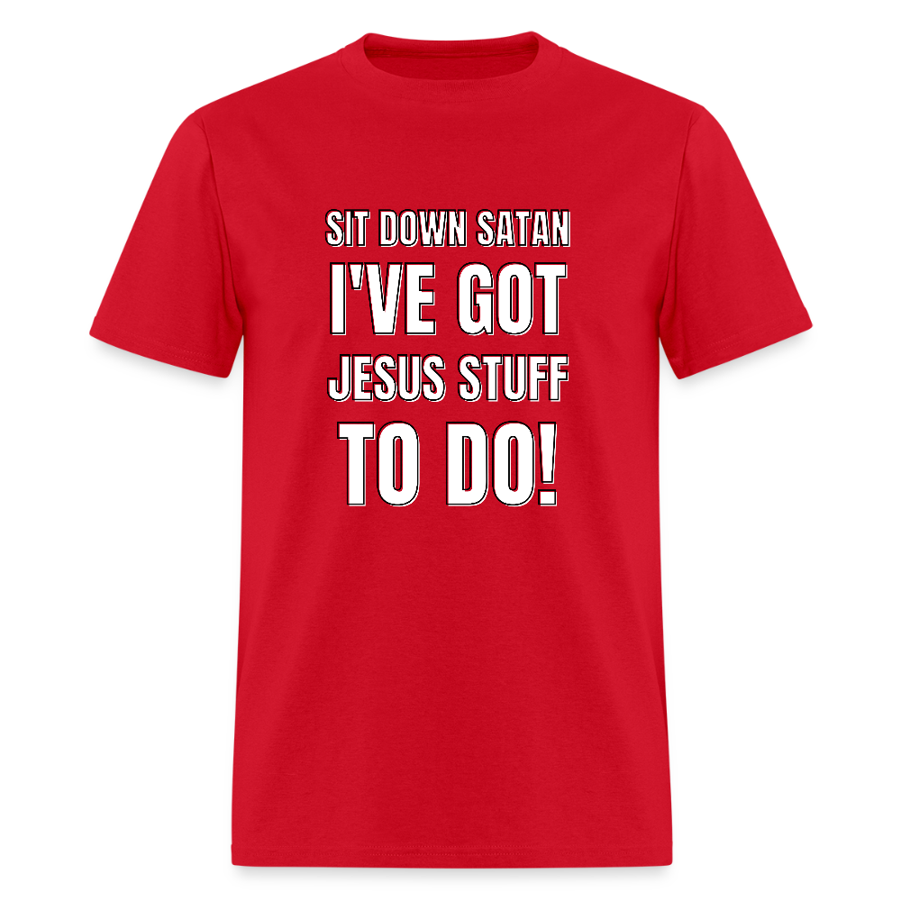 Sit Down Satan Unisex Classic T-Shirt - red