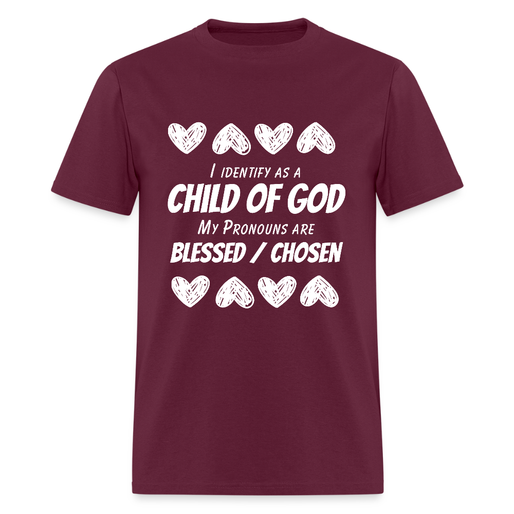 Child of God Hearts Classic T-Shirt - burgundy