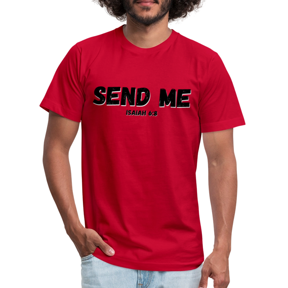Send Me Unisex Jersey T-Shirt by Bella + Canvas - red